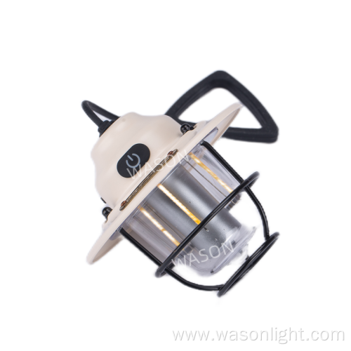 Hot Sale Hanging Vintage 3500K Warm White Rechargeable Iron Camping Flashlight Lantern With Red Light